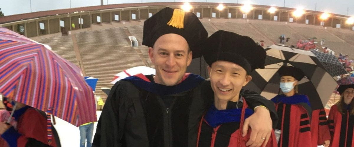 Iwijn and Hao at the 2021 Commencement Ceremony.